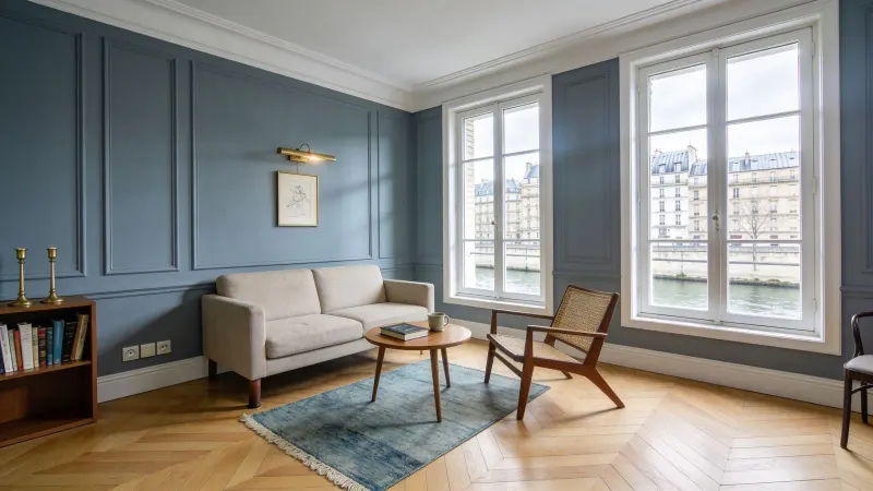 Deux pièces de 58 m² vue Seine, meublé, quai de Béthune