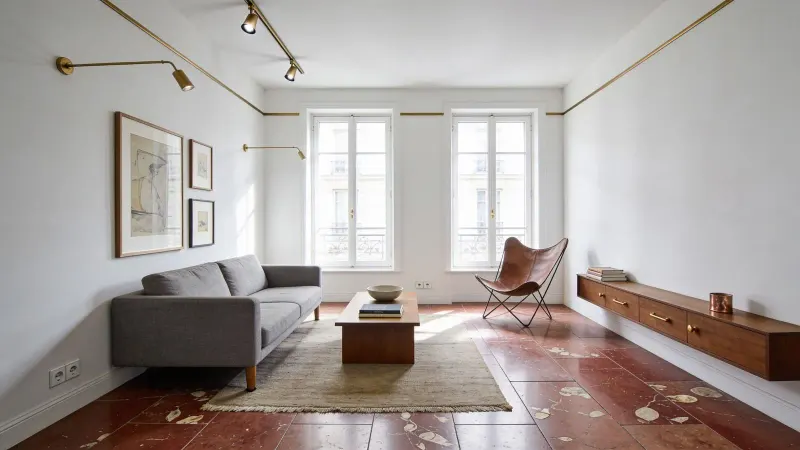 Deux pièces de 68 m² en pierre de Bourgogne, rue de Seine