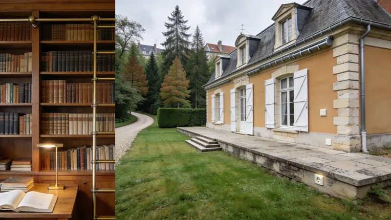 Propriété de 1900 de 265 m² avec bibliothèque et piscine, Marnes-la-Coquette