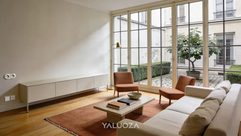 Quatre pièces de 128 m² sur cour privative plantée, rue de Miromesnil