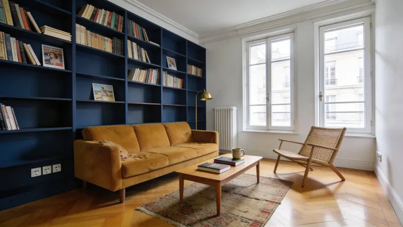 Quatre pièces familial de 104 m² avec bibliothèque, rue des Écoles