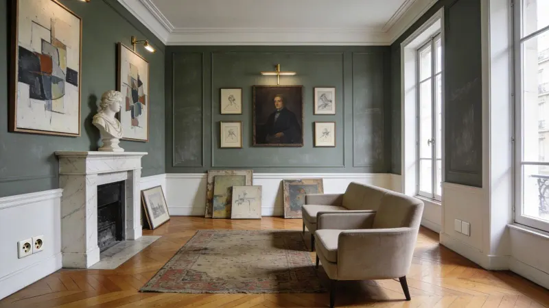 Cinq pièces de 168 m² conçu pour une collection, rue Perronet